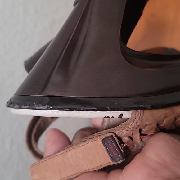 JAMBU SONYA WOMEN'S CASUAL PEEP TOE SLINGBACK PUMPS BROWN LEATHER SANDAL SIZE 9 - Picture 11 of 12